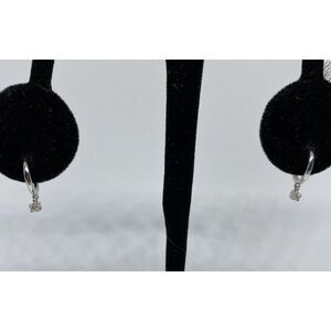 Elsie May EME626-SLV Diamond Dangle Drop Earrings Sterling Silver MSRP$275 NM293